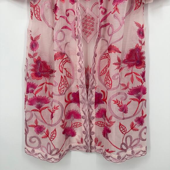 Soft Surroundings Palisade Topper Floral Embroidered Duster Cardigan Jacket - Picture 4 of 12